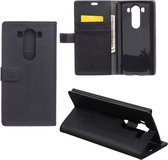 Litchi Cover wallet case hoesje LG V10 zwart