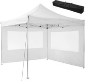 tectake® - Partytent 3x3 m. - Opvouwbaar - Handig opklapsysteem - 2 wanden met ramen - wit