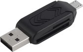 Avrena OTG Micro USB kaartlezer voor PC en Mobiele telefoon
