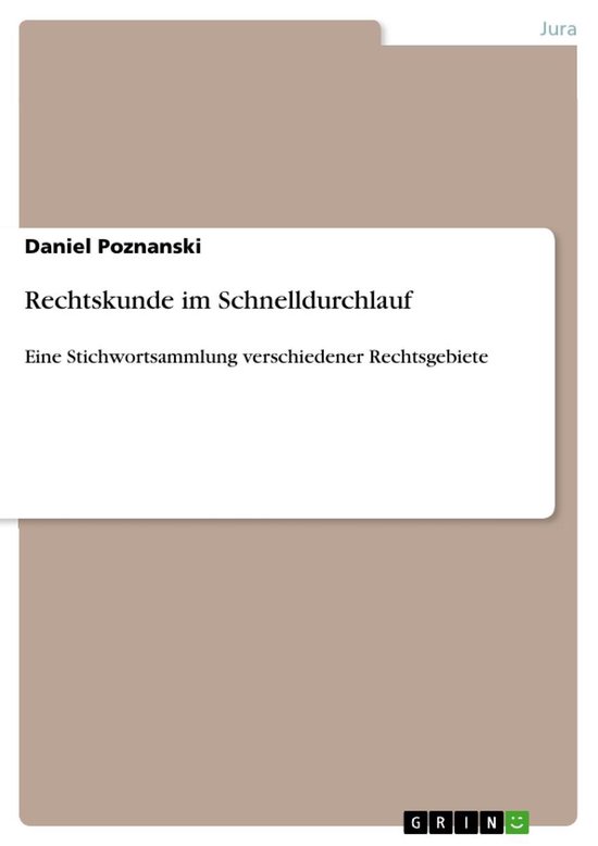 Rechtskunde im Schnelldurchlauf - cover