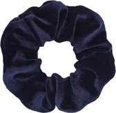 Velvet scrunchie navy blue