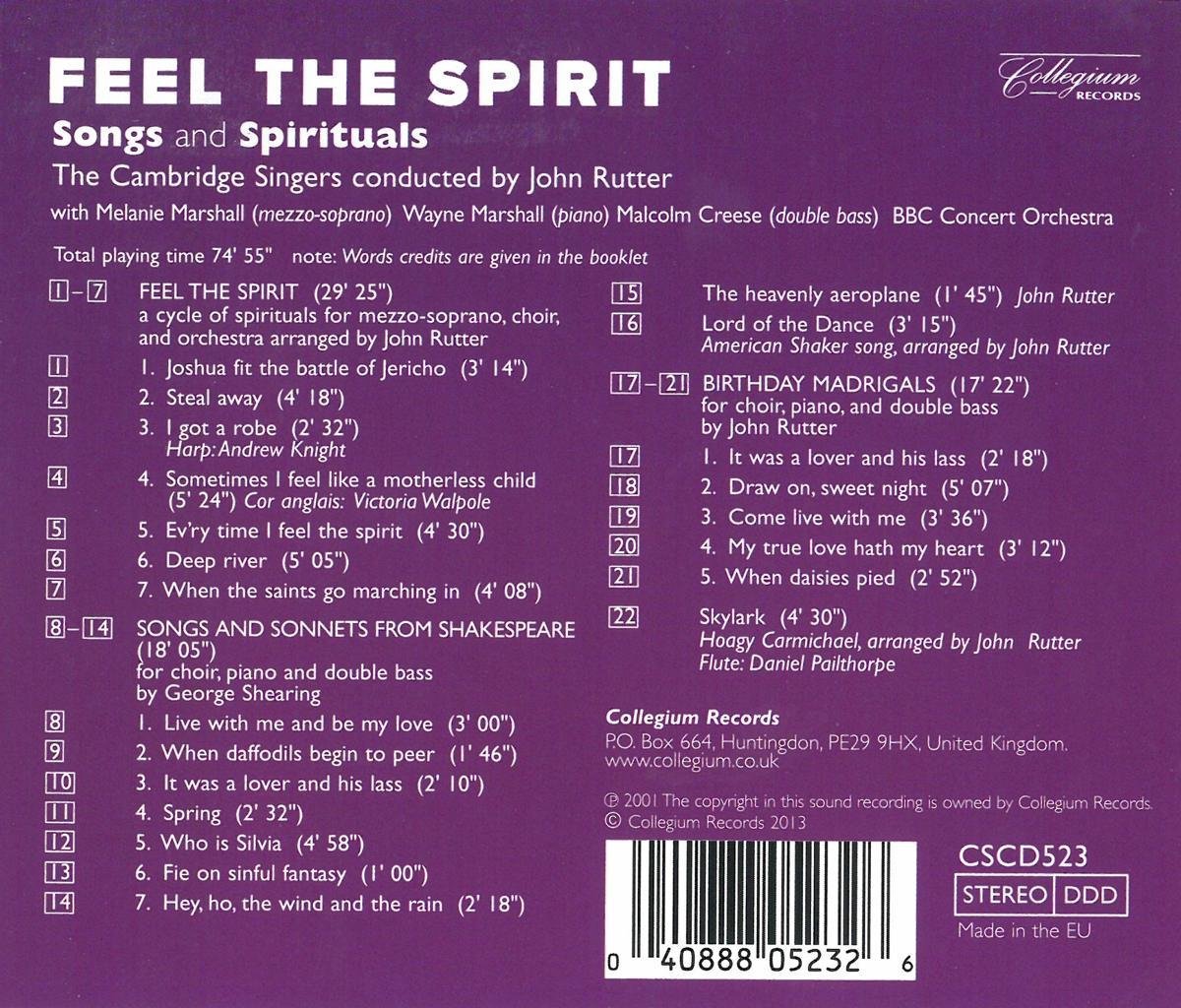 John Rutter Cds Feel The Spirit (CD), John Rutter | CD (album) | Muziek | bol.com