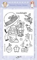 Clearstamp Morehead, Kerst Candlelight, 10x15 cm.