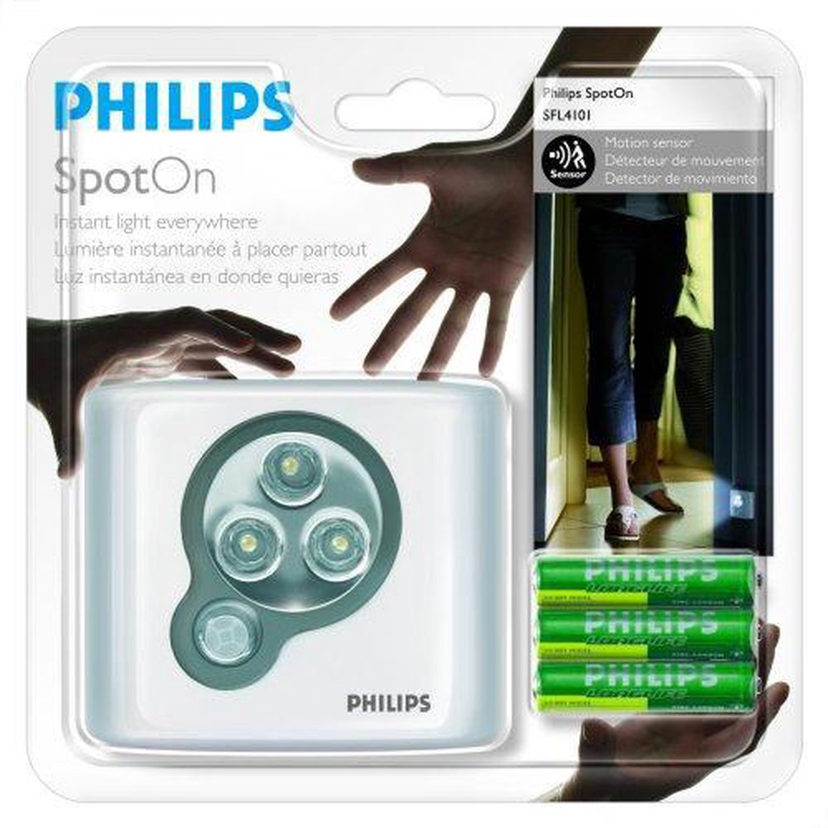 Philips SpotOn | 3-pack | oriëntatieverlichting LED met bewegingssensor,  incl. batterijen | bol.com