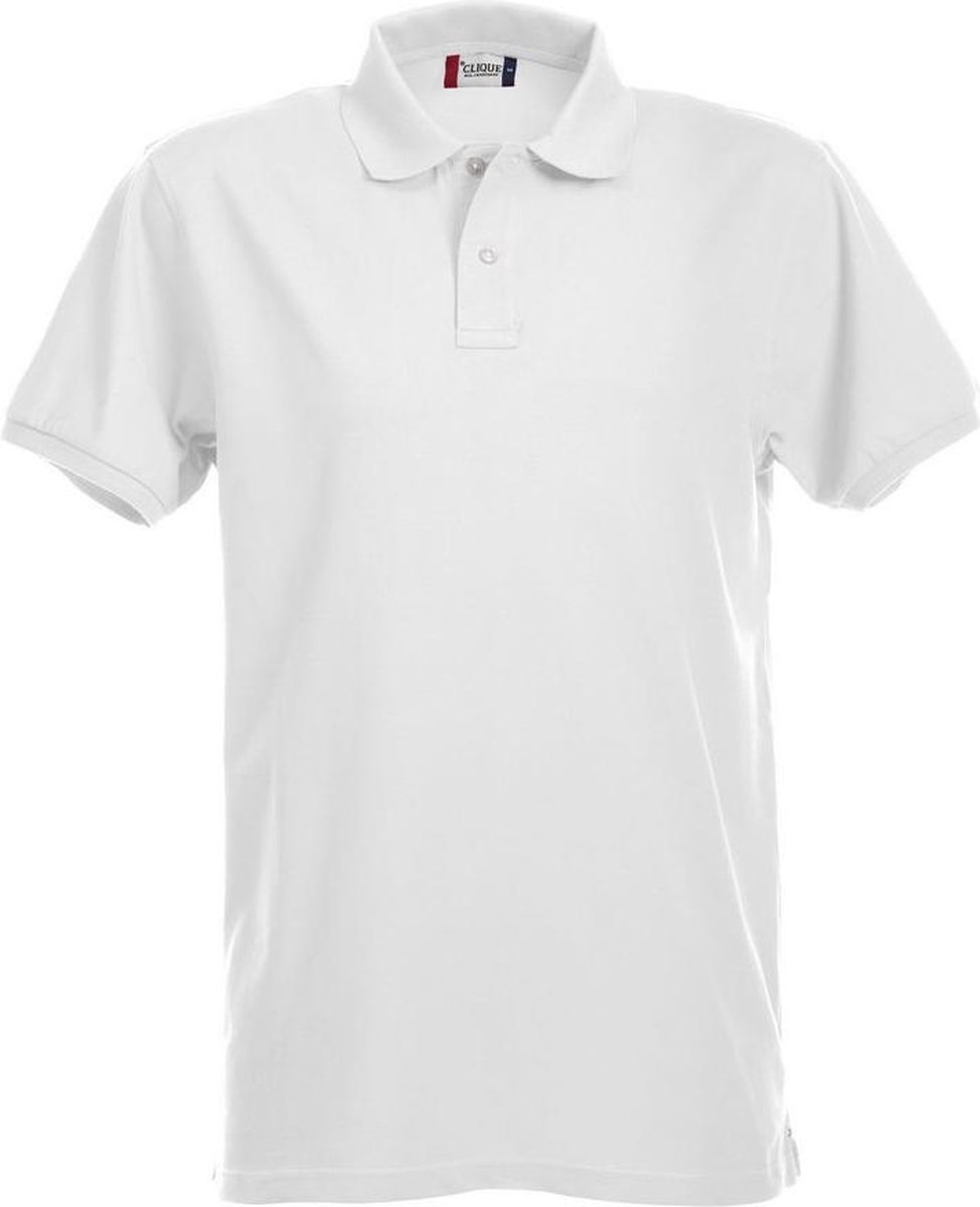 Clique Stretch Premium Polo 028240 - Wit - 4XL