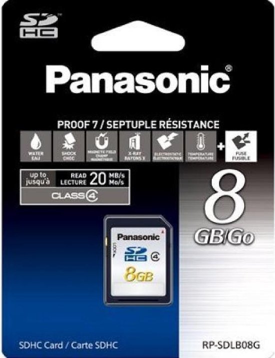 Panasonic RP-SDLB08 - SD geheugenkaart - 8GB | bol.com