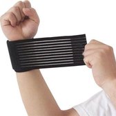 2x Polsband Zwart - Fitness - Crossfit – Boodcamp – Krachttraining – Yoga – Stevigheidsband - Versteviging & Versterking Polsen - Polsbandage Wrist Support Wraps - Handen support - Sporten & Fit