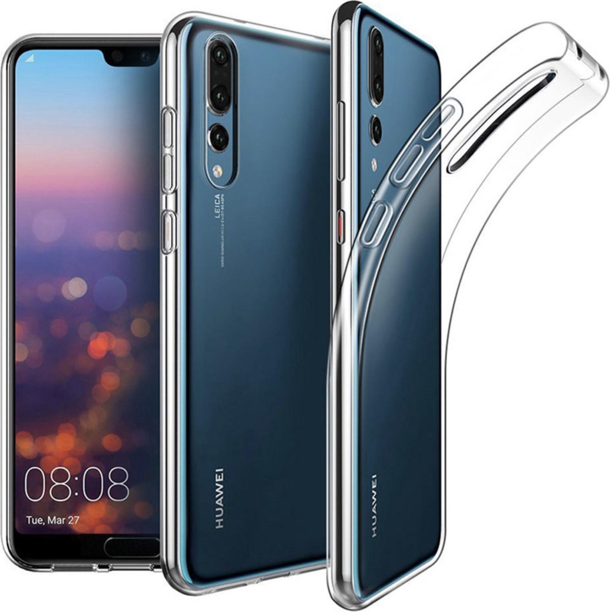 Luxe Back cover voor Huawei P30 - Transparant - Soft TPU hoesje