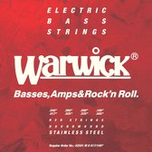 Warwick 42501 Red Electric 8-String Medium 017-100 - Snarenset voor 8-string basgitaar