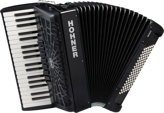 Hohner Bravo III 96 black silent key – akoestische accordeon