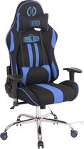 Game stoel - Bureaustoel - Sportief - Massage - Stof - Blauw/zwart - 45x54x138 cm