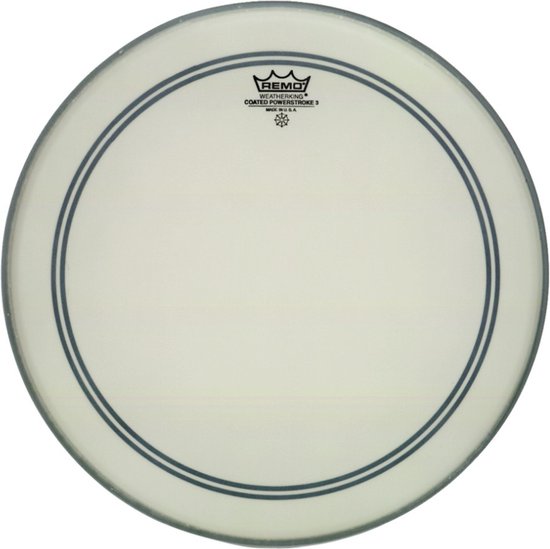 Pelle Per Rullante Remo Powerstroke 3 - Diametro 16", Superficie Ruvida, Con Sottofondo Per Controllo Tono