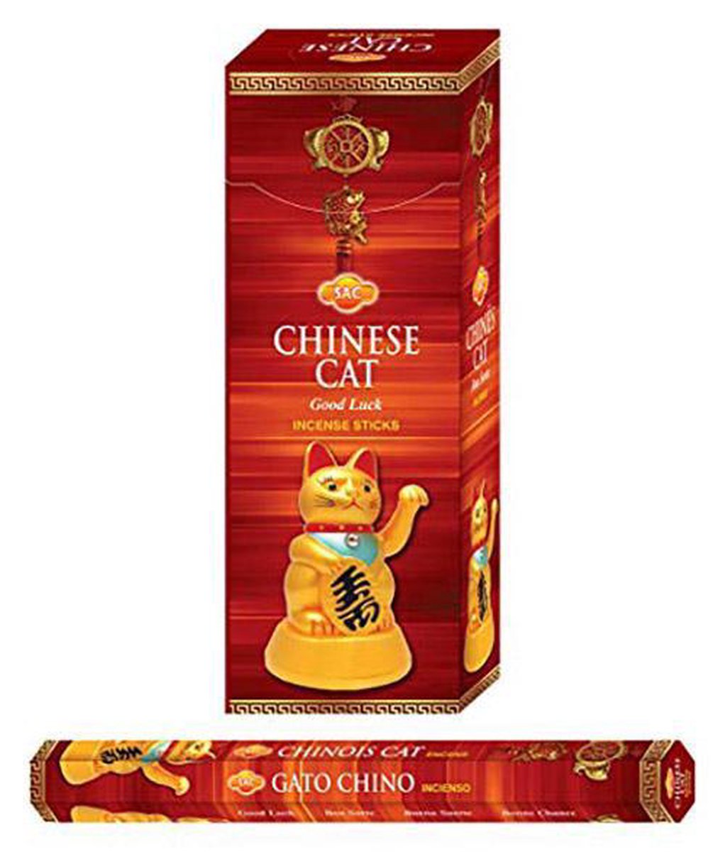 Goedkoopste SAC Chinese Kat Good Luck Wierookstokjes 6 doosjes à 20gr.