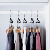 Kleerhanger-kledinghanger-luxe broekklemmen 1- houtkleur