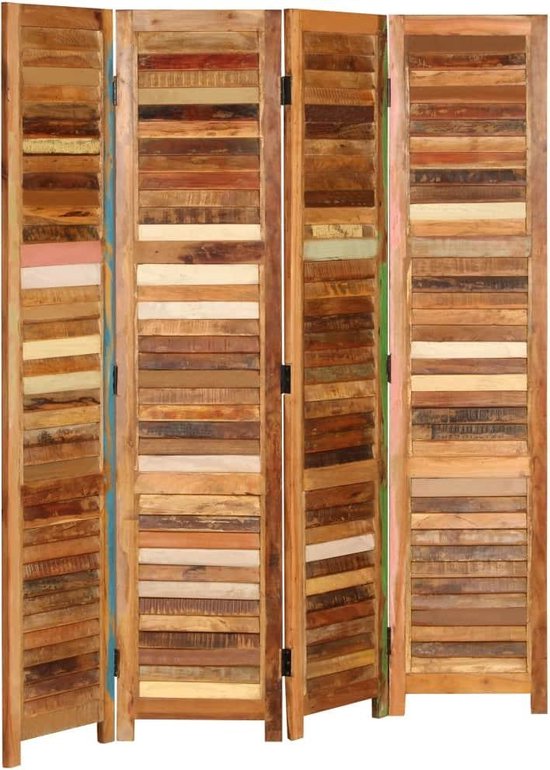 Arrangement Leugen vaak Kamerscherm 40x170cm gerecycled hout (Incl Anti Kras Vilt) - Ruimteverdeler  -... | bol.com