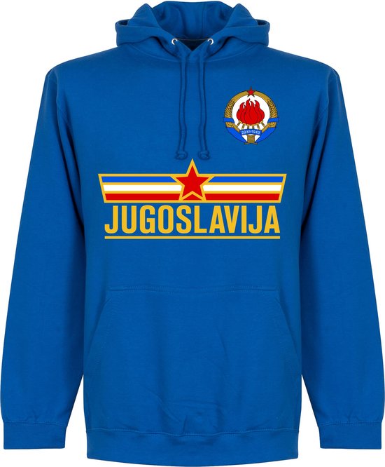 Joegoslavië Team Hooded Sweater - Blauw - Kinderen - 92/98