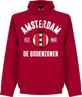 Amsterdam Established Hooded Sweater - Rood - M