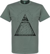 Alziend Oog T-Shirt - Donkergrijs - XXL