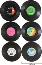 LP | Vinyl Onderzetters 6 stuks van Versteeg® - retro - Onderzetters - Vintage - Platen - Rond - Langespeelplaat - Muziekliefhebber - Muziekliefhebbers - LP's - Glazen - Glazenonde