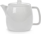 Theepot met infuser VVD wit geglazuurd