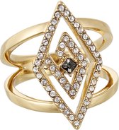 Karl Lagerfeld Ring Concentric Diamond Swarovski - 5483683 - Ring - Goudkleurig - Swarovski - Size 52