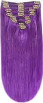 Remy Human Hair extensions straight 18 - purple
