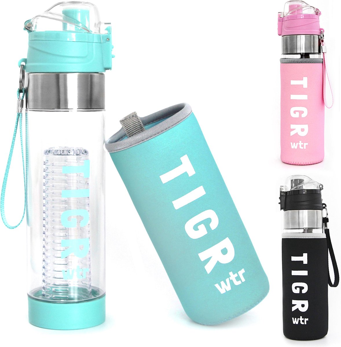 TIGR The Infuser - Drinkfles met fruitfilter - 100% BPA vrij - 700ML –  Blauw | bol.com