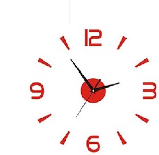 Horloge murale moderne rose de Premium supérieure avec chiffres Collection LW / Horloge murale Design rose moderne / autocollant Horloge 3D / horloge DIY avec autocollants collants / Autocollants Horloge murale avec chiffres et rayures rose