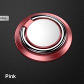 Porte-annulaire rose rond de luxe - standard pour téléphone ou tablette / magnétique et 3 mm d'épaisseur