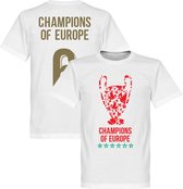 Liverpool Trophy Champions of Europe 6 T-Shirt - Wit - 5XL