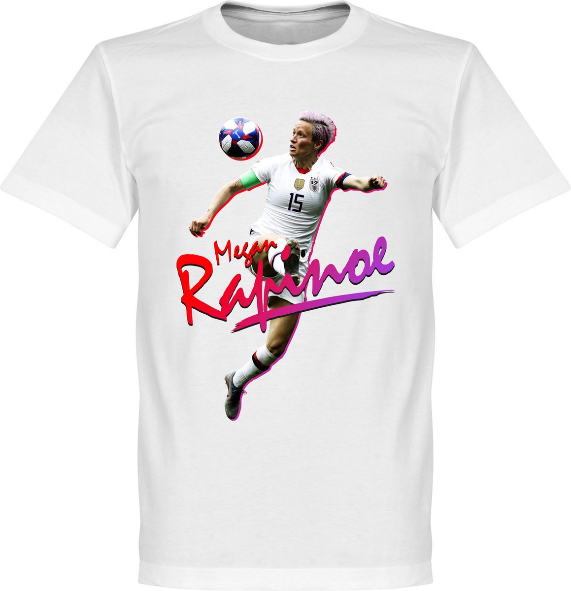 Megan Rapinoe T-Shirt - Wit - XXXL