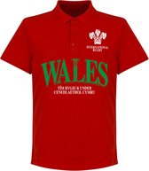 Wales Rugby Polo - Rood - XXXXL
