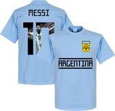 Argentinië Messi 10 Gallery Team T-Shirt - Licht Blauw - XL