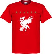 Liverpool Five Star T-Shirt - Rood - XS