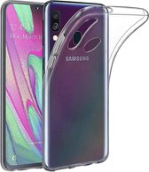 Luxe Back cover voor Samsung Galaxy A40 - Transparant - Soft TPU hoesje