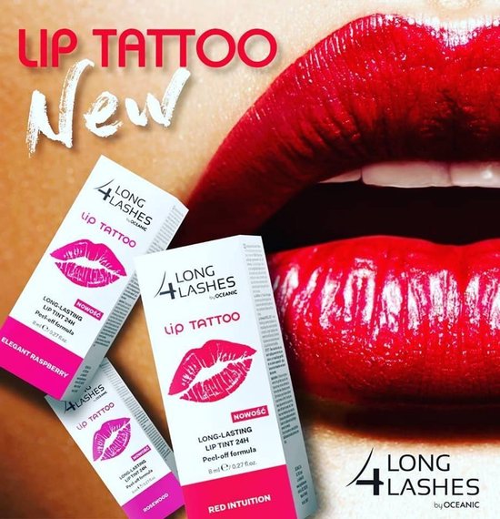 Long 4 Lashes lip tattoo long lasting lip tint 24 uur peeloff