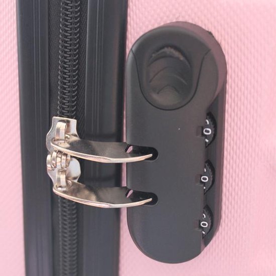 Handbagage koffer met wielen 27 liter - lichtgewicht - cijferslot - rose goud