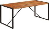 Eettafel 180x90x76 cm massief acaciahout met sheesham afwerking (incl. vloerviltjes)