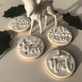 4 x Kerststempels - fondantstempels - kerstkoekjes vormen