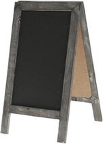 Tafel model krijtbord/klapbord van hout 18 x 32 cm