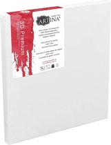 Artina Schildersdoeken 80x100 cm 3D Premium - Voorgerekte Doeken Wit met FSC® Houten Spieraam Stabiele Voorbehandelde Canvas Schildersdoek 380g/m²