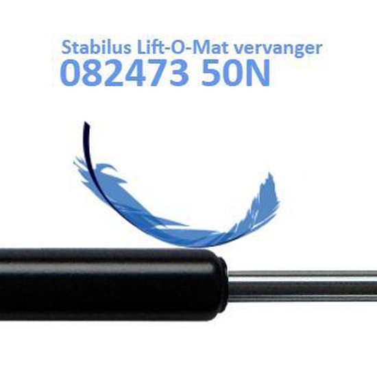 Molla a gas di ricambio per ammortizzatore a gas Stabilus Lift-O-Mat 2606NW 0050N, RhedexX® RA1953 0050N, M6, padella a sfera, lunghezza 155 mm, corsa