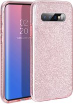 Coque arrière Glitter de Luxe pour Samsung Galaxy S10 - Rose - Bling Bling - TPU