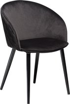 Dan-Form eetkamerstoel dual zwart velvet 80 x 57 x 56 (2 stuks)