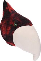 Tender Toys knuffel Dino pluche - 26 cm - Rood/wit