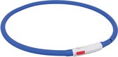 Trixie lichtgevende halsband USB Flash silicone, XS–XL: 70 cm/ø 10 mm, Blauw