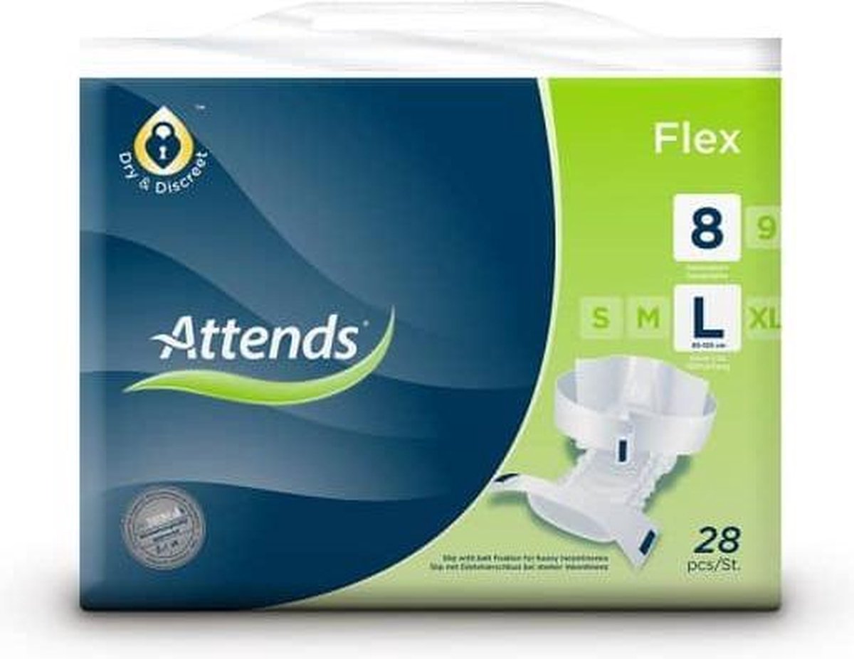 Goedkoopste Attends Flex 8 maat L 85-125cm (28st