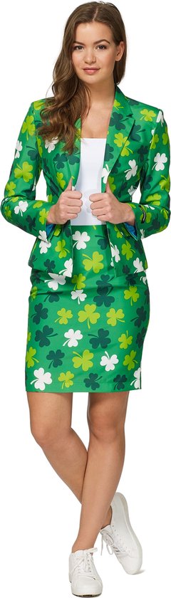 Suitmeister St Patrick's Day Clovers - Dames Pak met Rok - St. Pat's -  Groen - Maat XL | bol.com