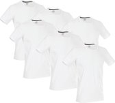Senvi Slim Fit T-Shirts 6 pack Wit Maat S