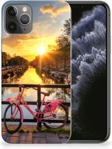 Geschikt voor iPhone 11 Pro Siliconen Back Cover Amsterdamse Grachten